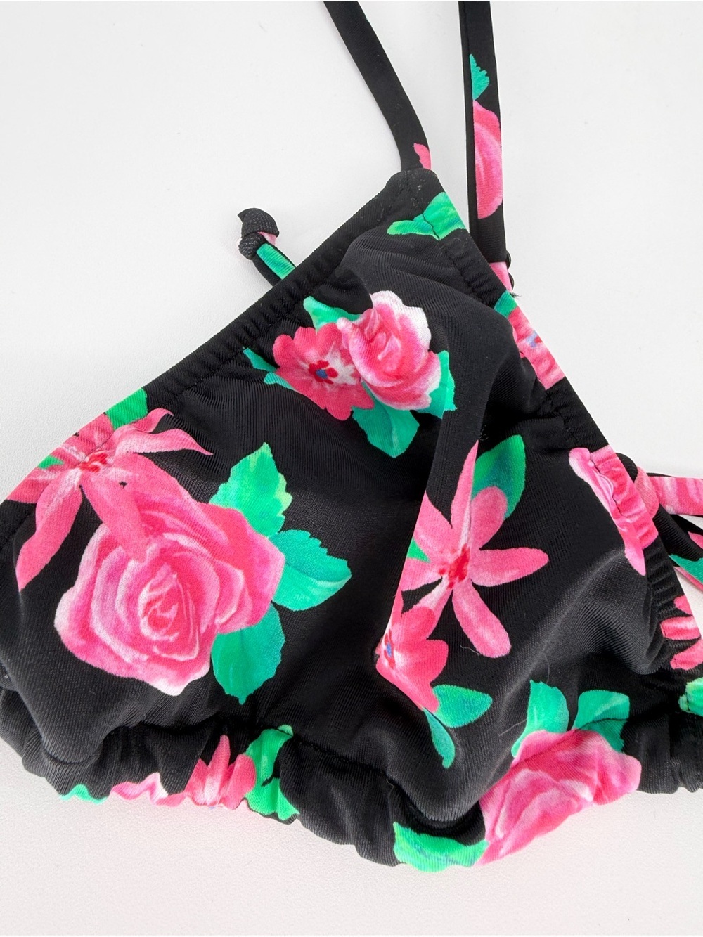 PacSun Black/Pink Floral Women’s Swim Top